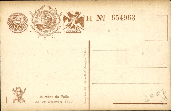 Artist Postcard Poulbot, Soldiers' Days 25 and 26 December 1915, children collect for the Red Cross