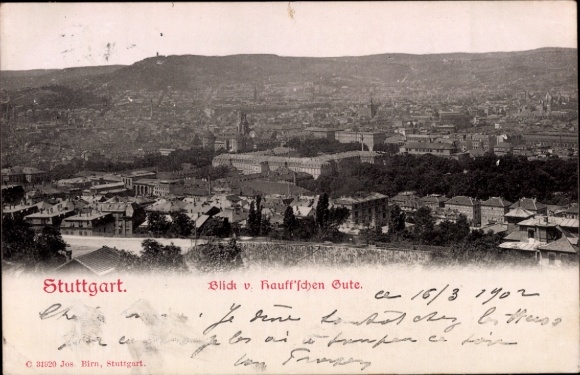 PC Stuttgart in Württemberg, general view, Hauff'sche Gute