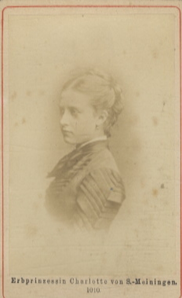 CdV portrait Charlotte, Hereditary Princess of Saxe-Meiningen, née of Prussia