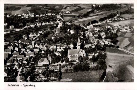 Postcard Sulzbach Rosenberg Franconian Alb Upper Palatinate, aerial photograph