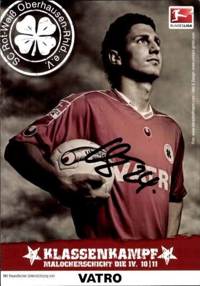 Autogrammkarte Fußballer Kevin Kolberg, Rot-Weiss Oberhausen, Autogramm