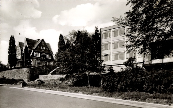 Ak Bad Marienberg Westerwald, Hotel Europahaus, Straßenpartie