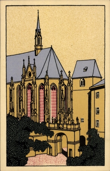 Steindruck Ak Altenburg in Thüringen, Eingang zum Schlosshof