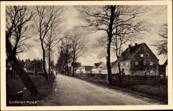 Postcard Ludwigsmoos Königsmoos in Upper Bavaria, street view, settlement
