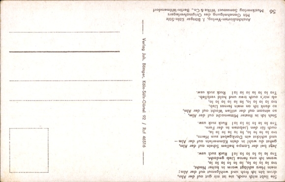 Song Artist Postcard Schaumburger, H., Ruck zuck, Herms Niel, Wehrmacht soldier, kiss