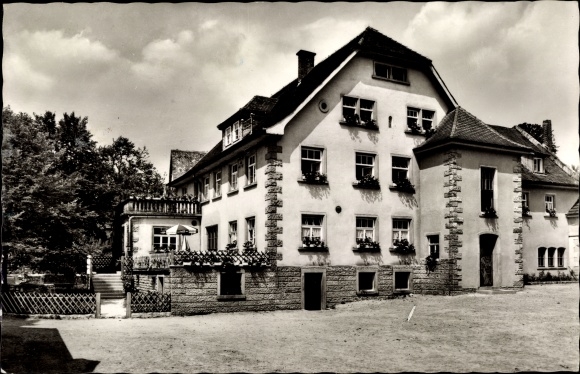 Ak Hermes Marktleugast im Frankenwald Bayern, Pension Haueis