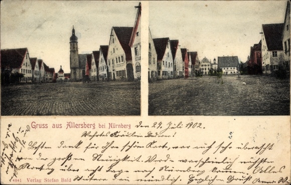 Ak Allersberg im Kreis Roth Mittelfranken, Teilansichten, Kirche