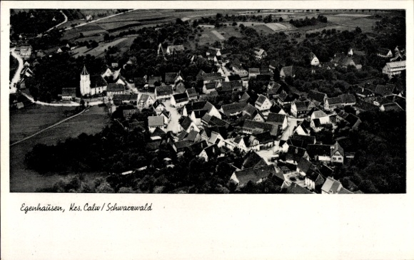Ak Egenhausen im Nordschwarzwald, Fliegeraufnahme