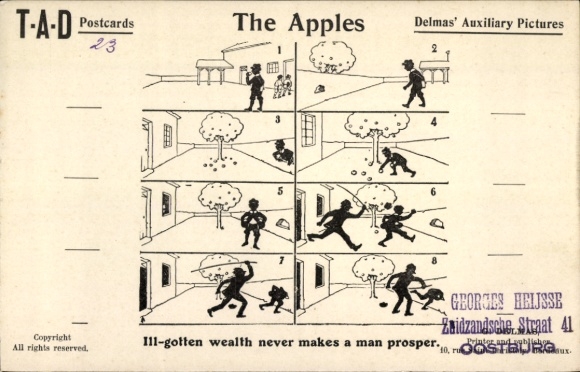 Artists Postcard The Apples, Delmas' Auxiliary Pictures