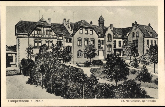 PC Lampertheim am Rhein Hessen, St. Marienhaus, garden side
