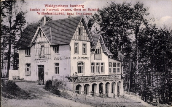 Postcard Wilhelmshausen in Fuldatal, Waldgasthaus Iserberg