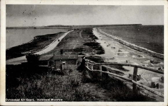 Postcard Rerik Alt Gaarz Mecklenburg, view of the Wustrow peninsula, beach, sea