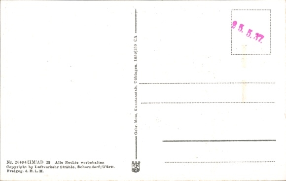 Postcard Bad Kissingen Lower Franconia Bavaria, aerial photograph