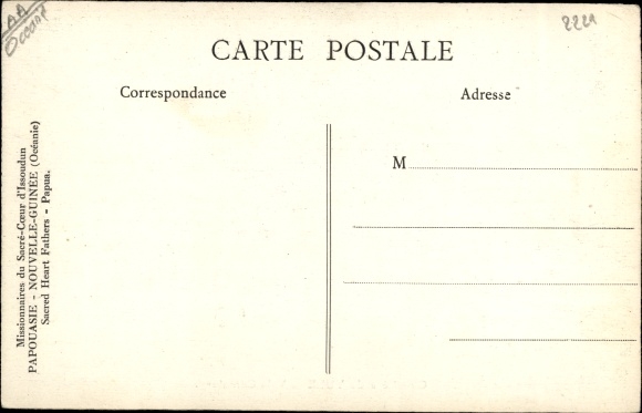 Postcard Yule Papua Neuguinea, Cemetery, Friedhof, Missionaries of the Sacred Heart