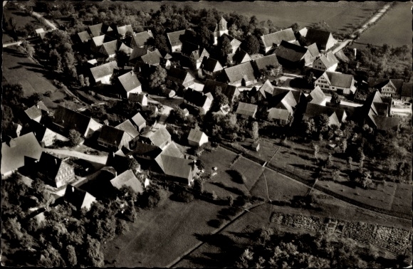 Postcard Lorenzenzimmern Vellberg in Württemberg, aerial view