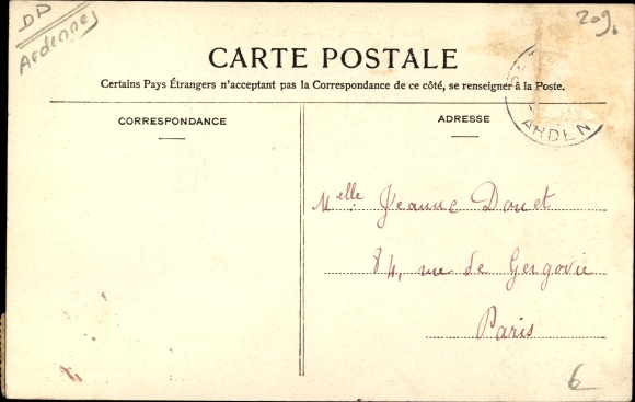 Postcard Rethel Ardennes, Avenue Thiers, The Station
