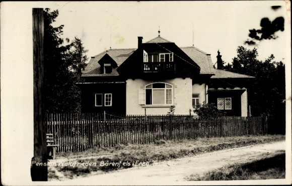 Postcard Bärenfels Altenberg in the Ore Mountains, Pension Waldfrieden