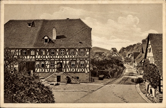 Postcard Loffenau, view of the Gasthaus zum Adler