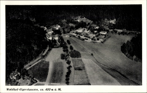 KP Greifenstein w Westerwaldzie, sanatorium Waldhof Elgershausen, zdjęcie lotnicze