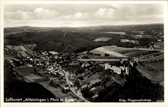 Ak Altleiningen in der Pfalz, Fliegeraufnahme, Ruine