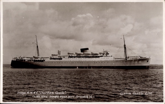 PC RM MV Kasteel van Durban, Union Castle-lijn
