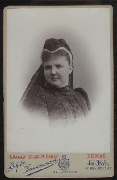 Cabinet Photo Emma Queen of the Netherlands, née of Waldeck-Pyrmont
