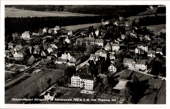 Ak Königsfeld im Schwarzwald Baden, Fliegeraufnahme