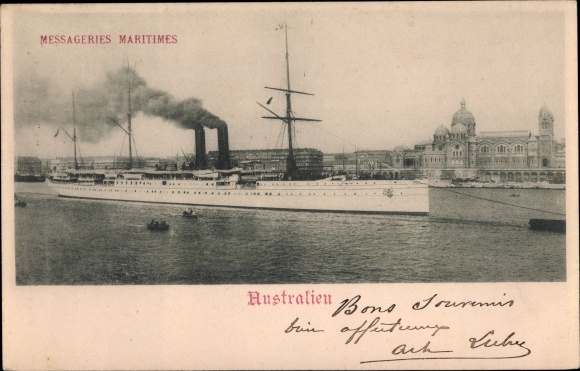 Ak Steamer Australië, Messageries Maritimes, MM