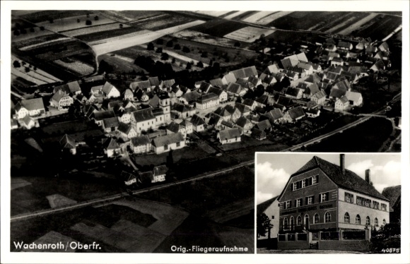 Ak Wachenroth in Mittelfranken, Fliegeraufnahme, Gasthaus Klaus