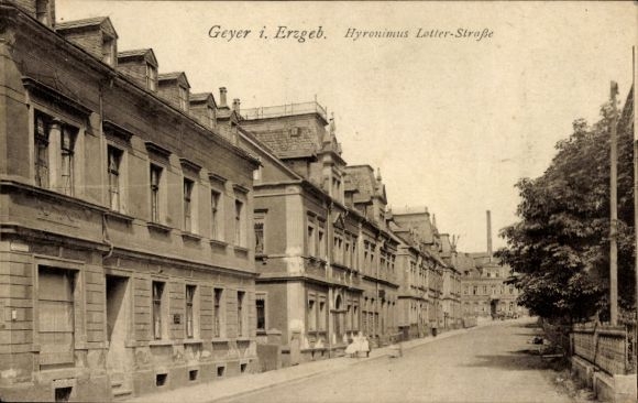 Ak Geyer im Erzgebirge Sachsen, Hieronymus-Lotter-Straße