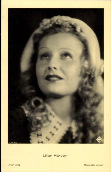Ak Schauspielerin Lilian Harvey, Ross Verlag 7603 2, Portrait, UFA