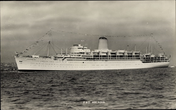Ak Steamer Arcadia, stoomschip, P&amp;O