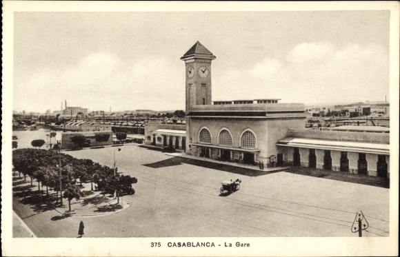 Postcard Casablanca Marokko, La Gare
