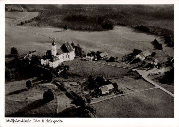 Postcard Wies Steingaden in Upper Bavaria, Wieskirche, Pilgrimage Church Wies