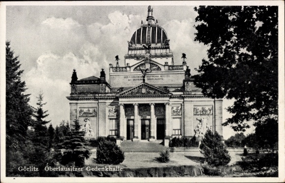 Ak Görlitz in der Lausitz, Gedenkhalle