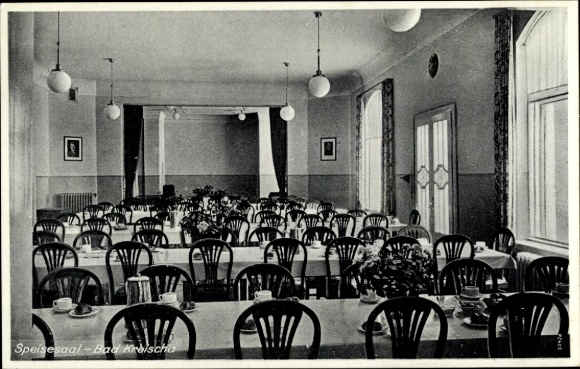 Postcard Kreischa near Dresden, dining room