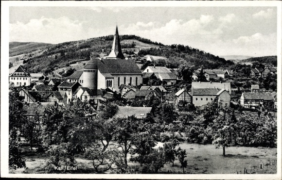 Postcard Kall in the Eifel, partial view