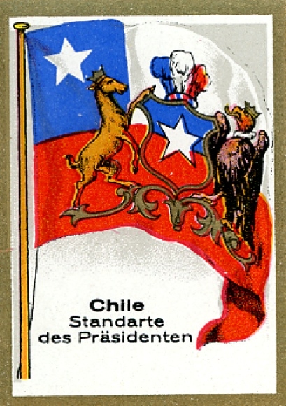 Kolekcja obrazków z flagami przedstawia flagi poza Europą. Kraje nr 350, Chile, Standard prezydencki
