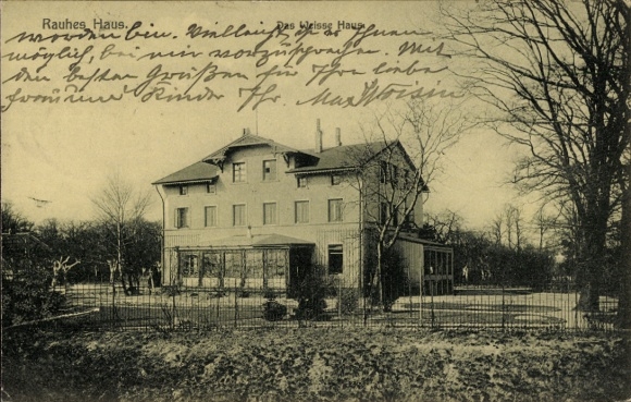 Postcard Hamburg Horn, The Rough House, Rough House, The White House