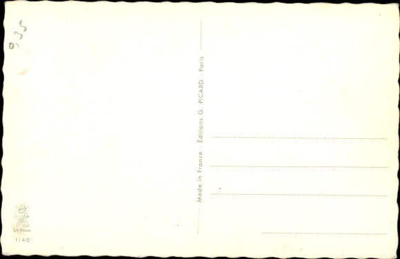 Artist Postcard Chaperon, Jean, angler, drowning man calls too loudly