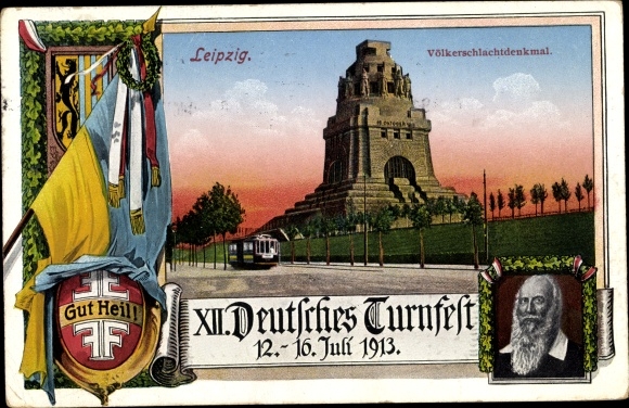 PC Leipzig in Saxony, XII. German Gymnastics Festival 1913, Monument to the Battle of the Nations, Turnvater Jahn