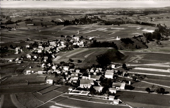 Postcard Bayerniederhofen Halblech in Allgäu Swabia, aerial photograph