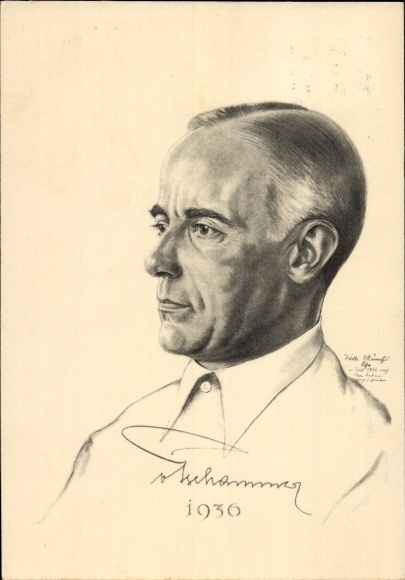 Artysta KP Reichssportführer Hans von Tschammer und Osten, portret, niemiecki prezydent olimpijski