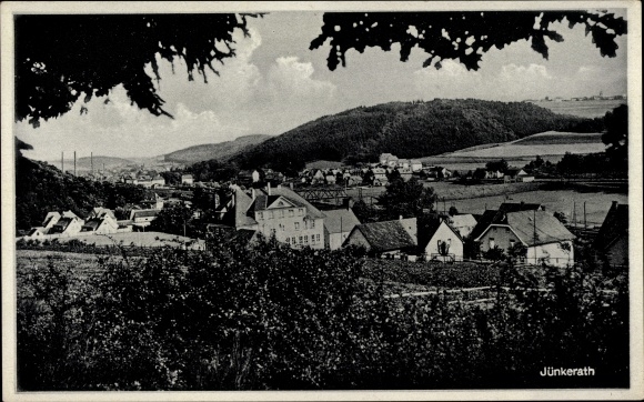 Postcard Jünkerath in the Eifel, total view of the village