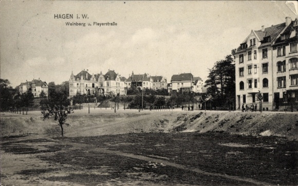 Ak Hagen in Westfalen, Weinberg und Flayerstraße