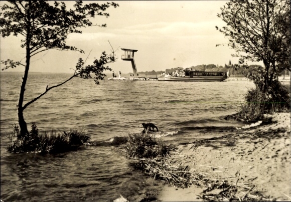 Ak Klink an der Müritz Mecklenburg, FDGB Urlaubersiedlung Völkerfreundschaft, Anlegestelle