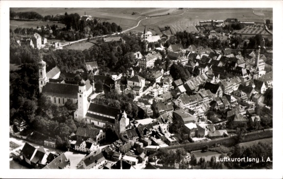 Ak Isny im Allgäu, Luftkurort, Luftaufnahme, Architektur,  Gebäude