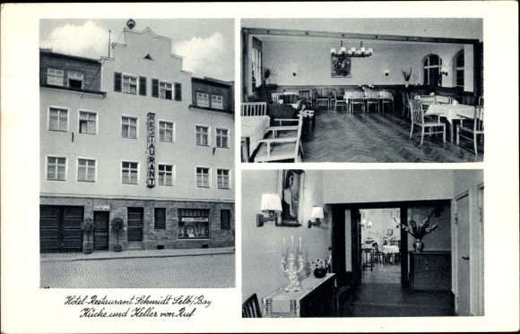 Ak Selb in het Fichtelgebergte van Opper-Franken, Hotel Schmidt, restaurant