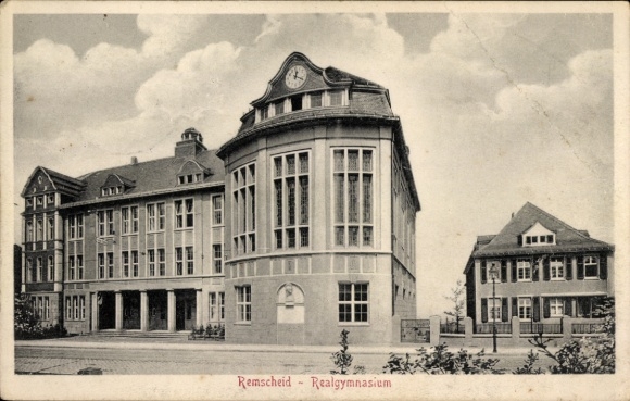 Postcard Remscheid in the Bergisches Land, Realgymnasium