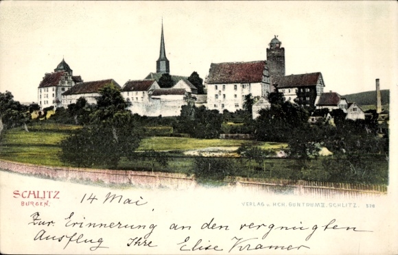 Postcard Schlitz in Hesse, castles